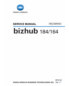 Konica-Minolta bizhub 164 184 FIELD-SERVICE Service Manual