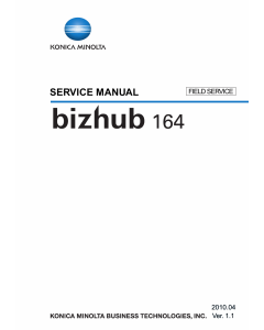 Konica-Minolta bizhub 164 FIELD-SERVICE Service Manual
