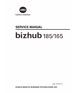 Konica-Minolta bizhub 165 185 Service Manual