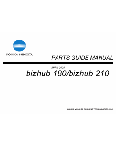 Konica-Minolta bizhub 180 210 Parts Manual