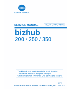 Konica-Minolta bizhub 200 250 350 THEORY-OPERATION Service Manual
