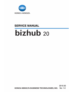 Konica-Minolta bizhub 20 Service Manual