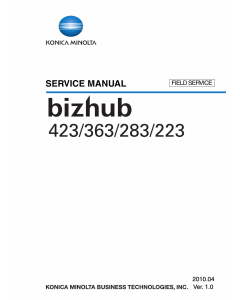 Konica-Minolta bizhub 223 283 363 423 FIELD-SERVICE Service Manual
