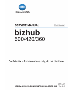 Konica-Minolta bizhub 360 420 500 FIELD-SERVICE Service Manual