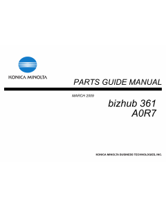 Konica-Minolta bizhub 361 Parts Manual