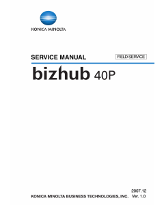 Konica-Minolta bizhub 40P FIELD-SERVICE Service Manual