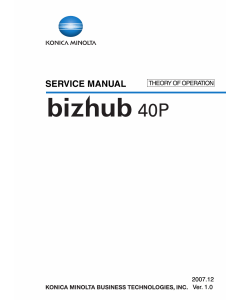 Konica-Minolta bizhub 40P THEORY-OPERATION Service Manual