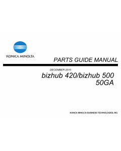Konica-Minolta bizhub 420 500 Parts Manual