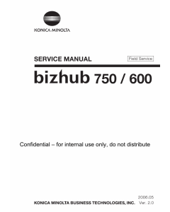 Konica-Minolta bizhub 600 750 FIELD-SERVICE Service Manual