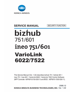 Konica-Minolta bizhub 601 751 SECURITY-FUNCTION Service Manual