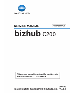 Konica-Minolta bizhub C200 FIELD-SERVICE Service Manual