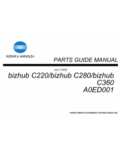 Konica-Minolta bizhub C220 C280 C360 Parts Manual