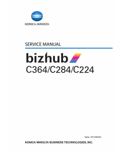 Konica-Minolta bizhub C224 C284 C364 Parts and Service Manual