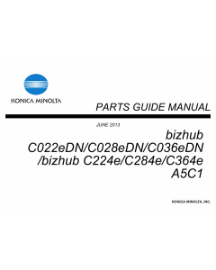 Konica-Minolta bizhub C224e C284e C364e Parts Manual