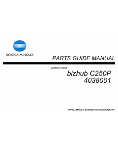 Konica-Minolta bizhub C250P 4038001 Parts Manual