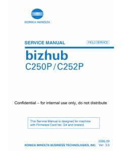 Konica-Minolta bizhub C250P C252P FIELD-SERVICE Service Manual