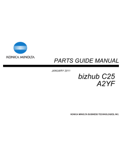 Konica-Minolta bizhub C25 Parts Manual