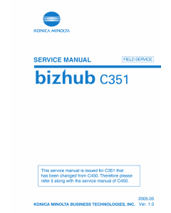 Konica-Minolta bizhub C351 FIELD-SERVICE Service Manual