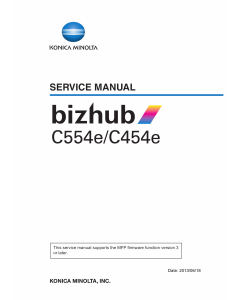 Konica-Minolta bizhub C454e C554e Service Manual