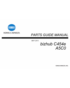 Konica-Minolta bizhub C454e Parts Manual