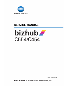 Konica-Minolta bizhub C554 C454 Service Manual