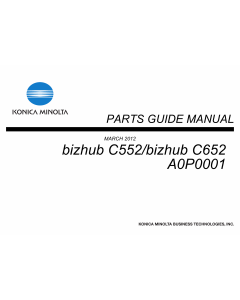 Konica-Minolta bizhub C652 C552 Parts Manual