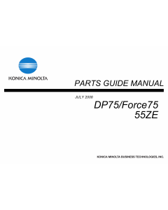 Konica-Minolta bizhub FORCE75 DP75 55ZE Parts Manual