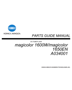 Konica-Minolta magicolor 1600W 1650EN Parts Manual