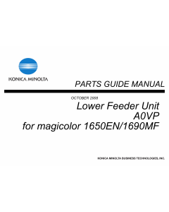 Konica-Minolta magicolor 1650EN 1690MF Lower-Feed Unit A0VP Parts Manual
