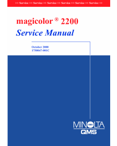 Konica-Minolta magicolor 2200 Service Manual