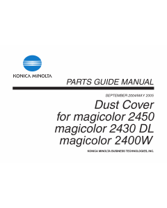 Konica-Minolta magicolor 2400W 2430DL 2450 Dust-Cover Parts Manual