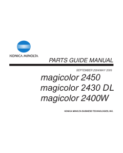 Konica-Minolta magicolor 2400W 2430DL 2450 Parts Manual