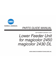Konica-Minolta magicolor 2430DL 2450 Lower-Feeder-Unit Parts Manual