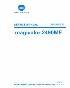 Konica-Minolta magicolor 2490MF FIELD-SERVICE Service Manual