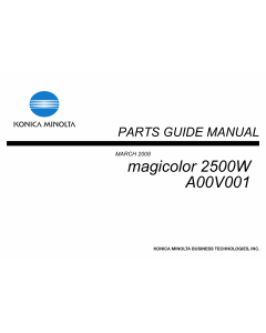 Konica-Minolta magicolor 2500W A00V001 Parts Manual