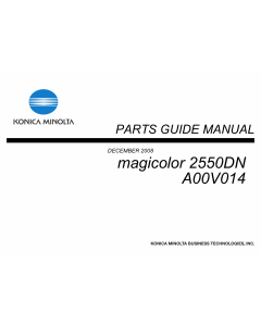 Konica-Minolta magicolor 2550DN A00V014 Parts Manual