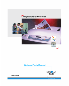 Konica-Minolta magicolor 3100 Options Parts Manual