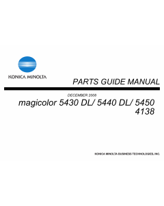 Konica-Minolta magicolor 5430DL 5440DL 5450 4138 Parts Manual