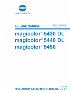 Konica-Minolta magicolor 5430DL 5440DL 5450 FIELD-SERVICE Service Manual