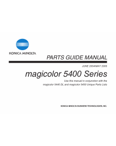 Konica-Minolta magicolor 5440DL 5450 Parts Manual