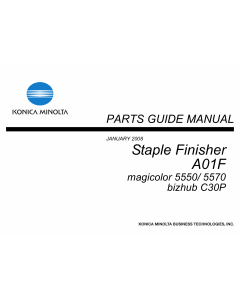 Konica-Minolta magicolor 5550 5570 C30P Staple-Finisher A01F Parts Manual
