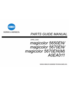 Konica-Minolta magicolor 5650EN 5670EN A0EA011 Parts Manual