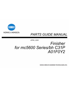 Konica-Minolta magicolor 5650 C31P Finisher A01F0Y2 Parts Manual