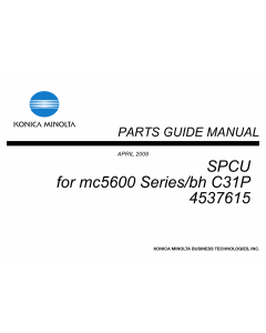 Konica-Minolta magicolor 5650 C31P SPCU 4537615 Parts Manual