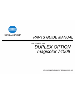 Konica-Minolta magicolor 7450II Duplex-Option Parts Manual