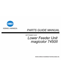 Konica-Minolta magicolor 7450II Lower-Feed Unit Parts Manual