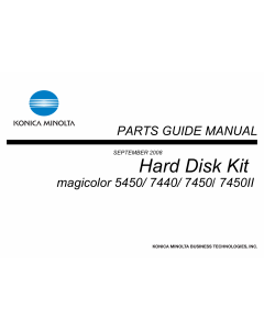 Konica-Minolta magicolor 7450 7440 5450 7450II Hard-Disk-Kit Parts Manual