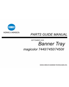 Konica-Minolta magicolor 7450 7440 7450II Banner-Tray Parts Manual