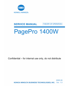 Konica-Minolta pagepro 1400W THEORY-OPERATION Service Manual