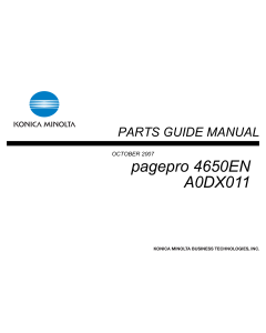 Konica-Minolta pagepro 4650EN Parts Manual